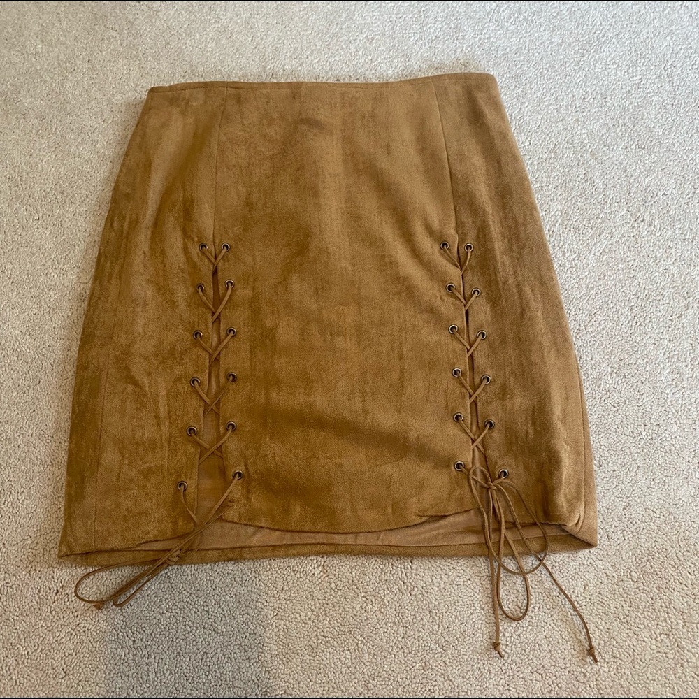 Nude Mini Skirt